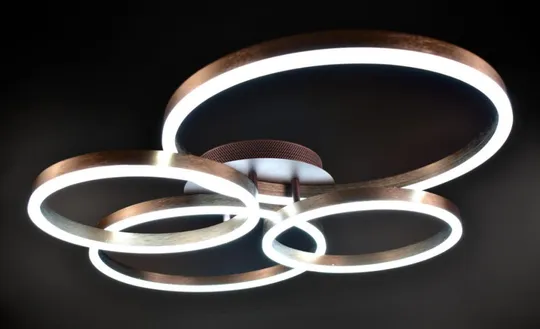 Купити Люстра потолочная LED с пультом A8008/2+2B-cf Коричневый 11х63х83 см.