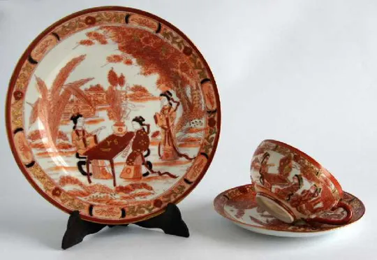 Сервіз Гейша Птахи на 2 персони порцеляна літофанія Kutani Інтернет-аукціон