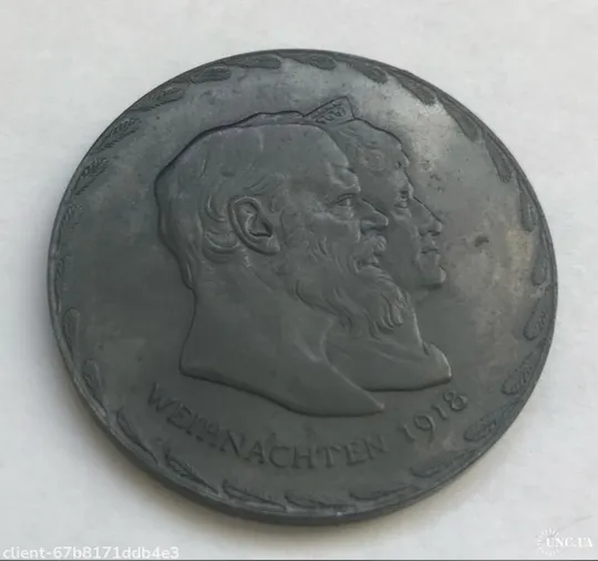 Золотая свадьба.Бавария.1918 год..Состояние UNC.Зеркальный блеск. Ціна