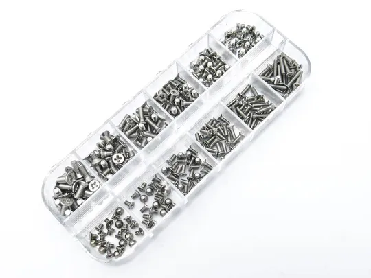 Винты, болты, винтики, болтики (12 видов по 20шт, 240шт) набор M2,M2.5, M3. Нержавеющая сталь. Ціна