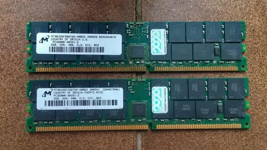 серверная память 4GB KIT (2x2GB) Micron DDR PC3200R 400MHZ ECC REG DDR Memory MT36VDDF25672G-40BD Ціна