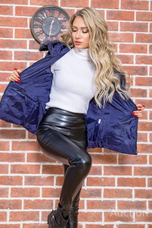 Демисезонная куртка с капюшоном, синего цвета, 167R2227 З аукціону