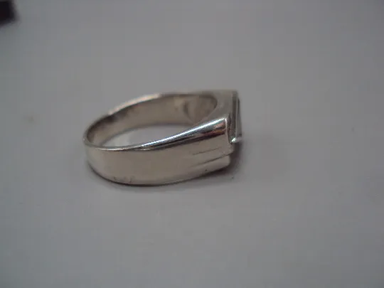 Кольцо новое перстень черный треугольник серебро 925 проба Украина вес 4,51 г 20 размер №15577 Недорого