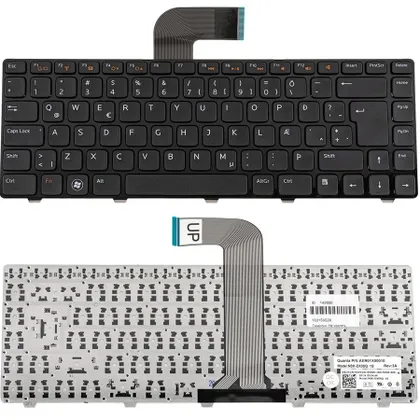 фото, Б/в. Клавіатура для ноутбука DELL (Inspiron: 14z) eng, black, без фрейма,без підсвічування клавіш