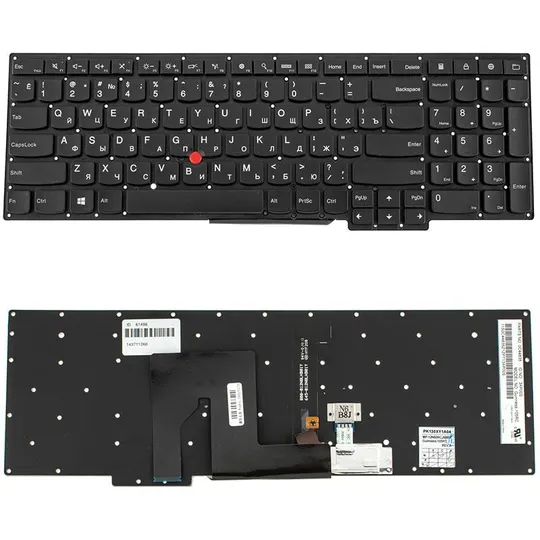 Купити Клавіатура для ноутбука LENOVO (ThinkPad: S531, S540) rus, black, без фрейма, підсвічування клавіш