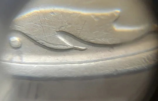 Купити (7379) 50 копійок 1992 1АГм брак XXXL (викрошка на реверсі) + розкол (50 копеек 1992 1АГм трапеція трапеция)