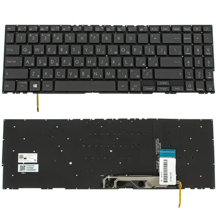 фото, Клавіатура для ноутбука ASUS (UX563 series) rus, black, без фрейму, підсвічування клавіш