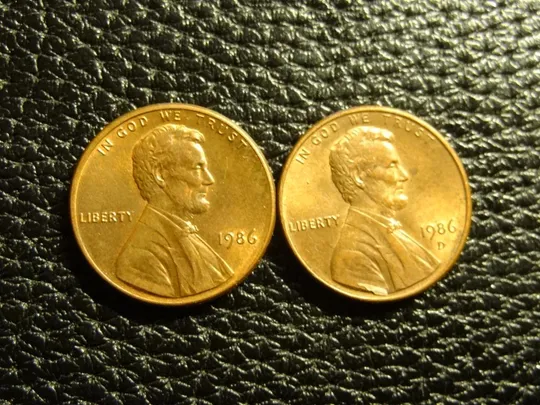 1 цент 1986 США (два різновиди) Ціна