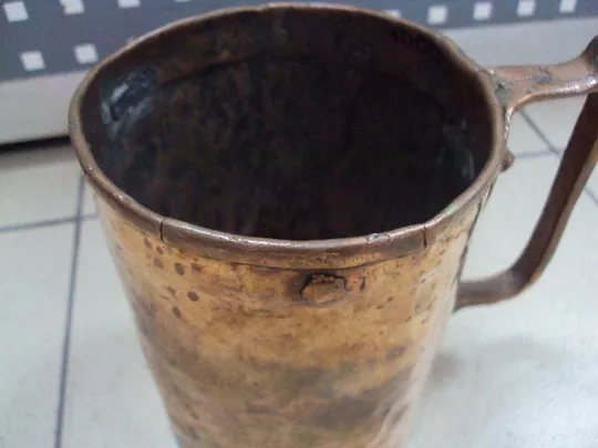 Кружка медь высота 15 см, диаметр 11,2 см (№1264) №11393 Де купити