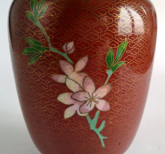 Антикварна колекційна ваза клуазоне Cloisonne латунь #1 Де купити