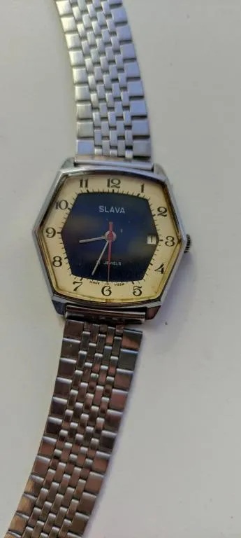 Купити Часы Слава в шестиугольной корпусе экспортные производство СССР, рабочие fp448