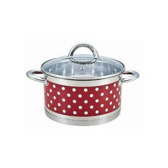 Кастрюля со стеклянной крышкой Bohmann BH-0127-22-red 4.5 л 22 см Ціна