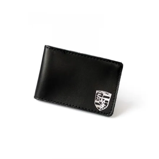 Обкладинка для автодокументів з логотипом &quot;Porsche&quot; чорна з посрібленням. Ціна