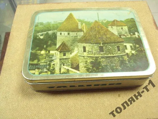 шкатулка жестяная коробочка таллин замок ссср размеры 185 х 135 х 40 мм Ціна