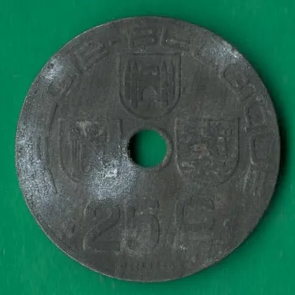 фото, 25 сантимів 1944 року Belgie-Belgique [МШ]