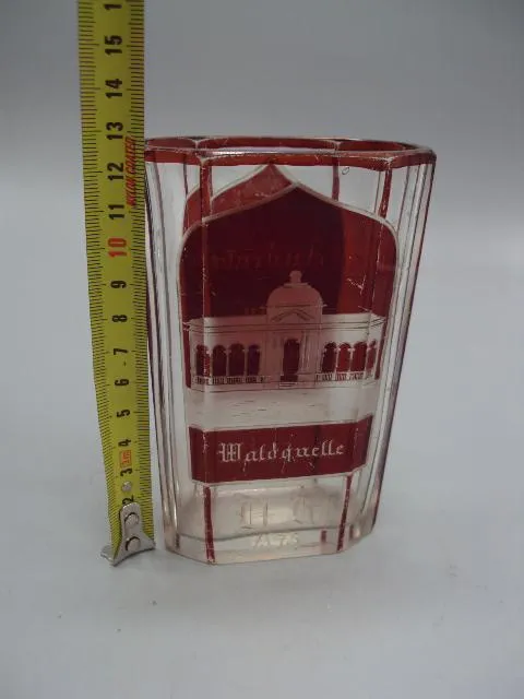 Купити Карманный стакан стекло Чехия Марианске-Лазне D.M.1875 Waldquelle audeufen non marieubad 12,7см №808