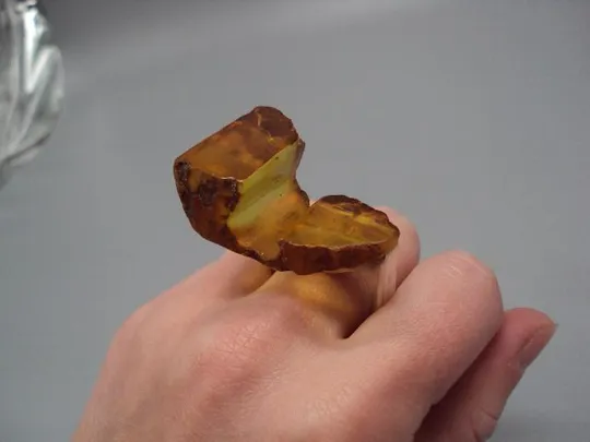 Купити Кольцо перстень янтарь авторская работа серебро 875 проба вес 16,77 г 18-18,5 размер новое №14374