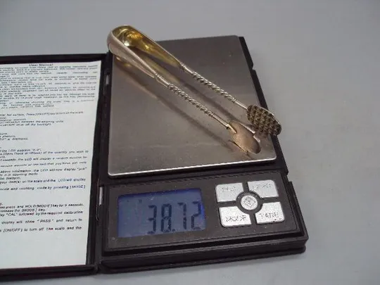 Щипцы для сахара серебро 84 проба голова клеймо Г.М. вес 38,72 г длина 13,2 см №14312 Інтернет-аукціон