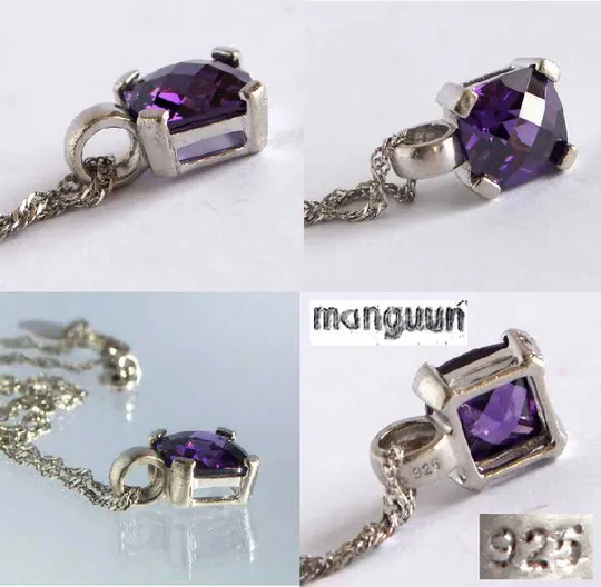 Підвіска кулон аметист ланцюжок срібло 925 проби German Характеристики