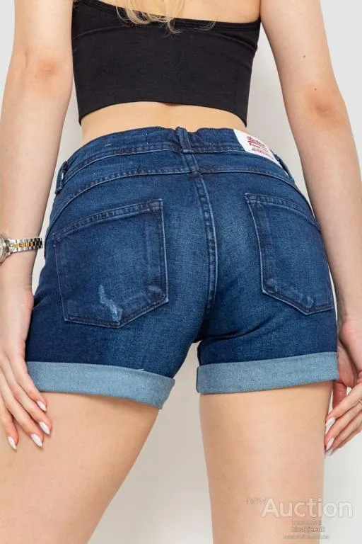Шорты женские джинсовые, цвет синий, 186R003 Продаж