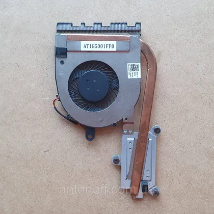 фото, Кулер радіатор Dell Inspiron 15 5566 LA-D871P / AT1GG001FF0 02FW2C система охолодження оригінал з розборки
