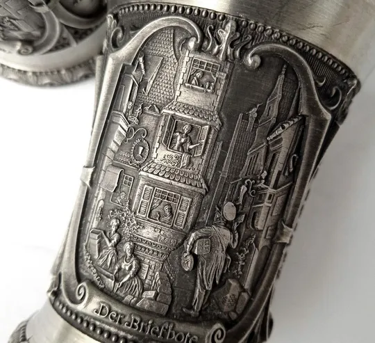 Олов&#039;яні чарки рюмки К. Шпіцвег 6 штук 50 мл WMF Germany Yz12 Де купити