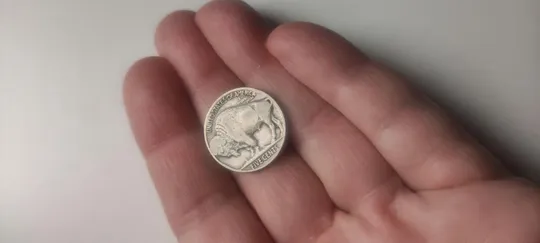 Монета 5 центов 1927 года  США бизон и индеец оригинал   gm746 З аукціону