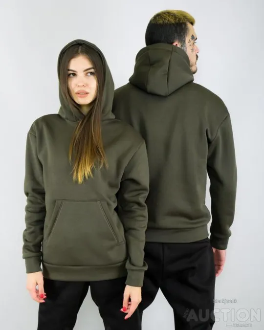 Унісекс худи утеплене Karian колір хакі Ціна