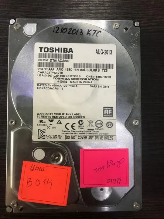 B0014 Toshiba DT01ACA200 2Tb Sata 220 0A90380 01 Ціна