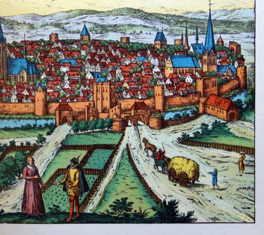 План карта міста Зост 1570 р. копія 1938 р. Лейпциг Fv8.9 Інтернет-аукціон