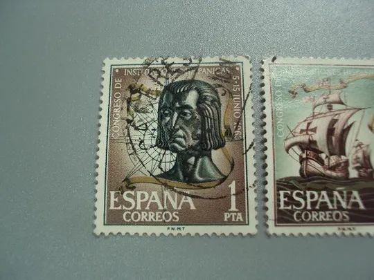 марки Испания 1963 Испания Конгресс испанских культурных учреждений корабли флот лот 2 шт гаш №2329 Продаж