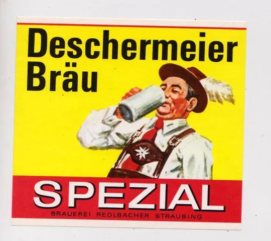 ПИВНАЯ ЭТИКЕТКА = ПИВО  Deschermeier Brau =  ГЕРМАНИЯ # Ціна