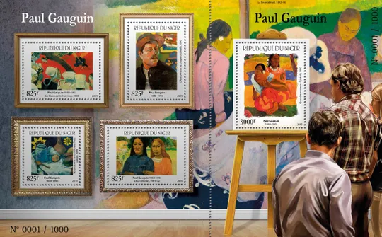 Купити Нигер-Живопись-Поль Гоген -2015. Чиcтый полный красивый комплект-2 М/Листа+ Блок.MNH.