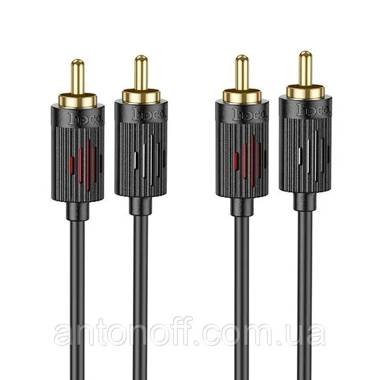 Аудіо кабель Hoco UPA29 2RCA to 2RCA 1.5m (тюльпан-тюльпан) Чорний Інтернет-аукціон