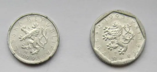 Купити 10 и 20 геллеров = 1993 г. = ЧЕХИЯ - ЧЕХІЯ ==