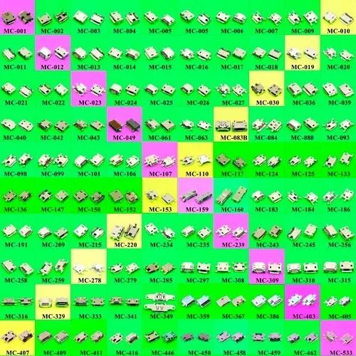 Купити Разъемы MicroUSB 100шт, гнездо 5-ти контактное