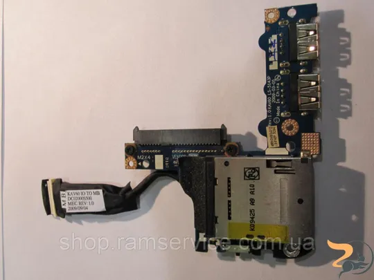 Роз&#039;єми USB, SATA, картридер для ноутбука Acer Aspire One KAV60, *LS-5143P, б/в Ціна