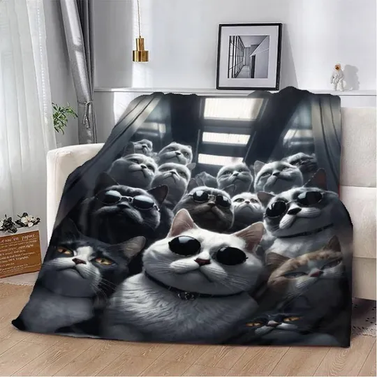 Плед 3D Кошачья Мафия 20222476_B 12334 135х160 см Ціна