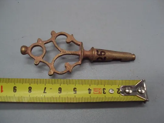 Купити Ключ от самовара латунь маленький тонкий ключик самовар длина 8,5 см №13506