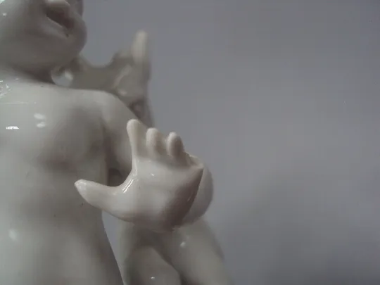 Фигура фарфор Германия Carl Scheidig KG Гревенталь мальчик путти и козлик ребенок с козленком №15458 Характеристики