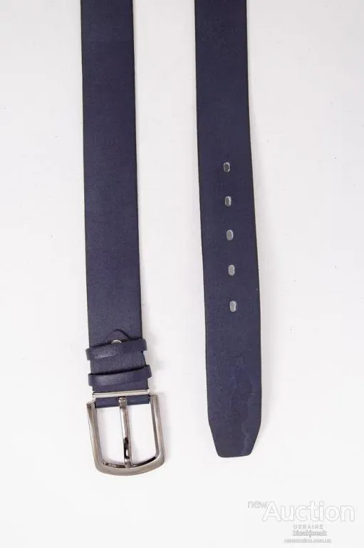 Мужской ремень из кожзама, темно-синего цвета, 196R40S1W16 З аукціону