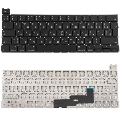 фото, Клавіатура для ноутбука APPLE (MacBook Pro: A2289 (2020-2021)) rus, black, BIG Enter (оригінал)