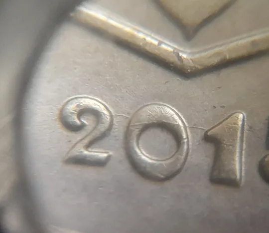 (7887) 25 копійок 2015 1ЕБм розколи на аверсі (25 копеек 2015 1ЕБм) 1ЕБд Ціна