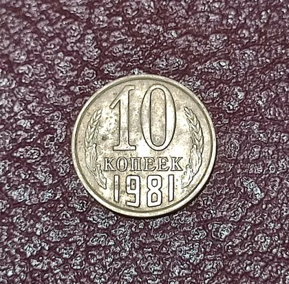 фото, СССР 10 копеек 1981 год
