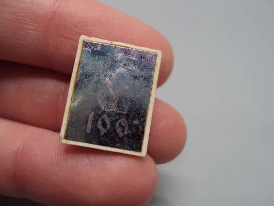 Знак Ленин в кепке 100 лет со дня рождения юбилей ссср профиль портрет ситалл стекло №17612 З аукціону