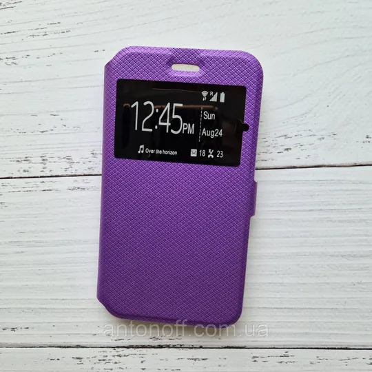 Чохол-книжка Doogee Y100 Pro Valencia 2 для телефону (з віконцем) Фіолетовий Ціна