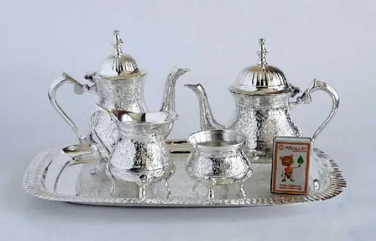 Чайно-кавовий сервіз, Alpacca, посріблення Характеристики