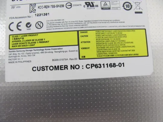 №261-3 DVD-привод CP542687-01 CP620623-01 CP631168-01 для FUJITSU E782 E752 оригінал Продаж
