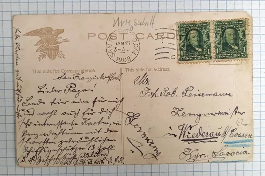 Купити Поштова картка листівка Пре-дредноут USS Missouri 1908 р. США tN08