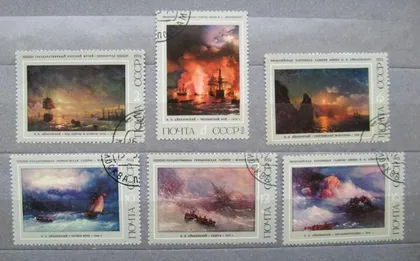 фото, АЙВАЗОВСКИЙ - ЖИВОПИСЬ = СССР - СРСР = 1974 р. = гаш. &